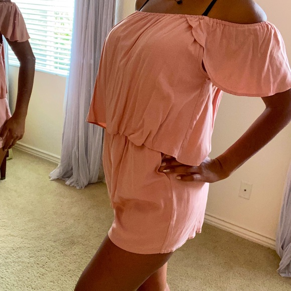 Shorts romper pink